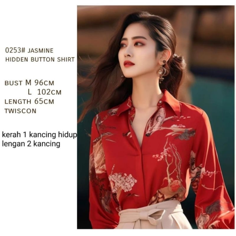 0253 CNY Jasmine hidden button shirt VS