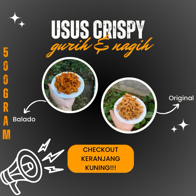 

Usus Crispy 500 gram( Original & Balado ) Produksi Baru Pasti Nagih dan Gurih