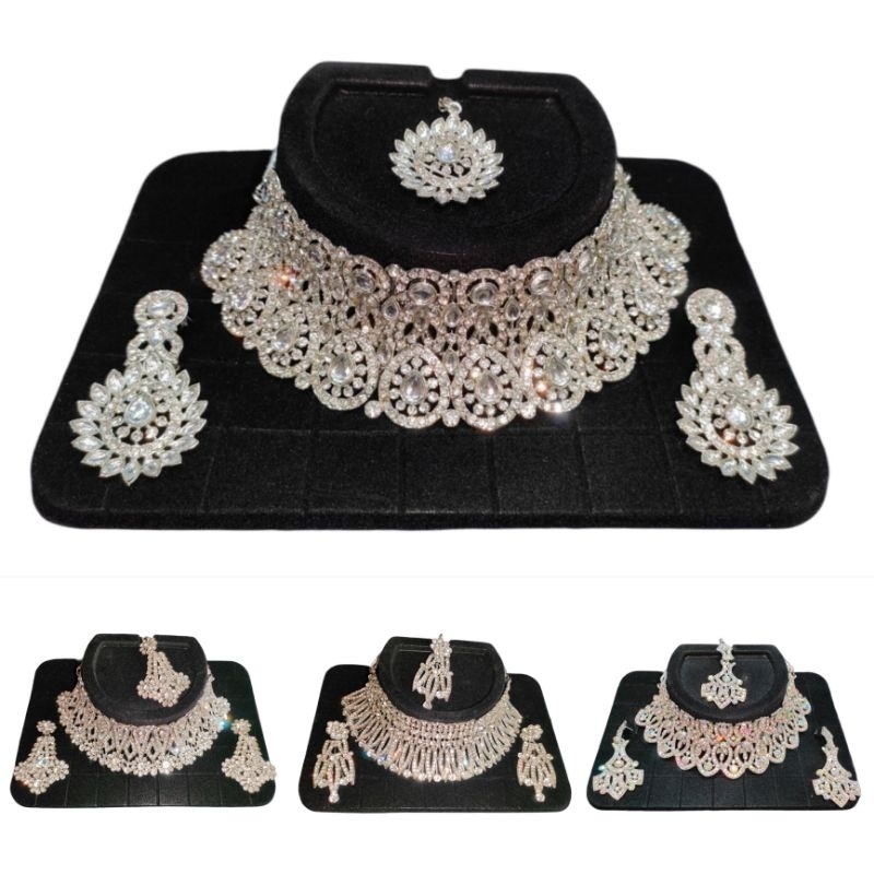 KALUNG CHOKER INDIA / SET KALUNG INDIA SILVER / BRIDAL SET / KALUNG INDIA / PERHIASAN INDIA SET LENG