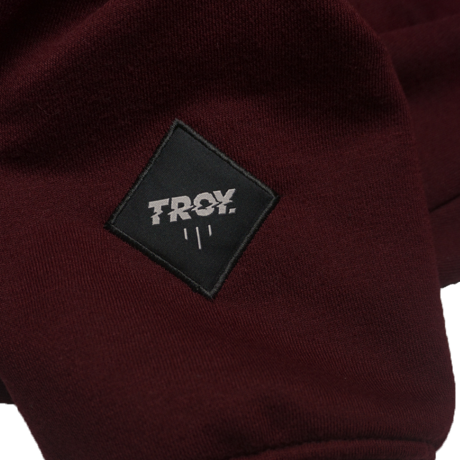 Troy Company Pullover Hoodie Maroon Mythe - Jaket Hoodie Merah Maroon KH 2716