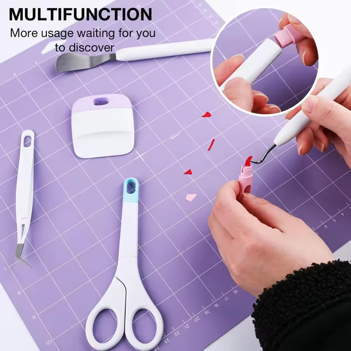 

YU LovelyCraftStore For Cricut Maker Silhouette Cameo Craft Vinyl Basic Tools Set Weeding Tool Set