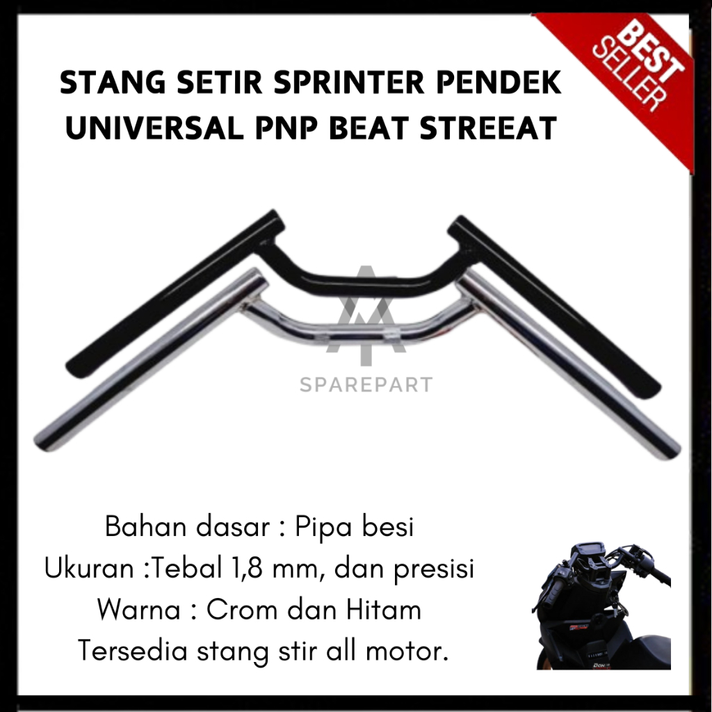 Stang Setang Stir Sprinter Pendek Beat Street terbaru