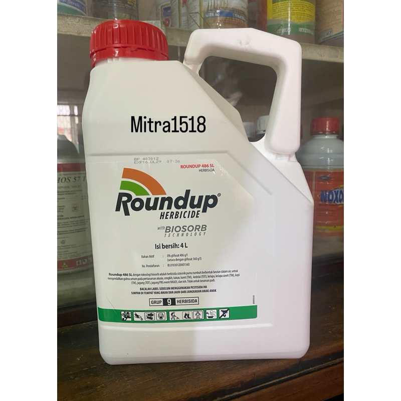 Herbisida Roundup 4 liter racun rumput sistemik glifosat mati sampai akar