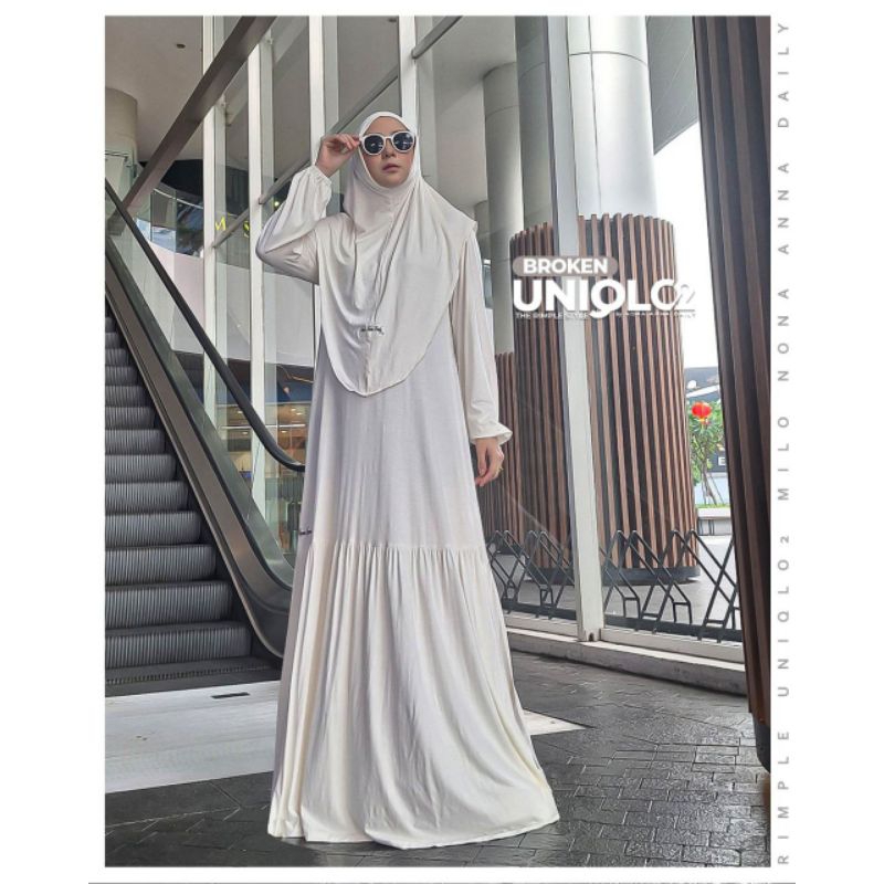 GAMIS UNIQLO RAMPLE 02 (GAMIS SAJA) BY NONA ANNA DAILY // GAMIS KATUN RAYON KAOS SYARI POLOS // GAMI