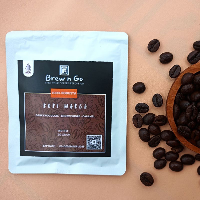 

Drip Bag Series Brew n Go - Kopi Warga 100% Robusta