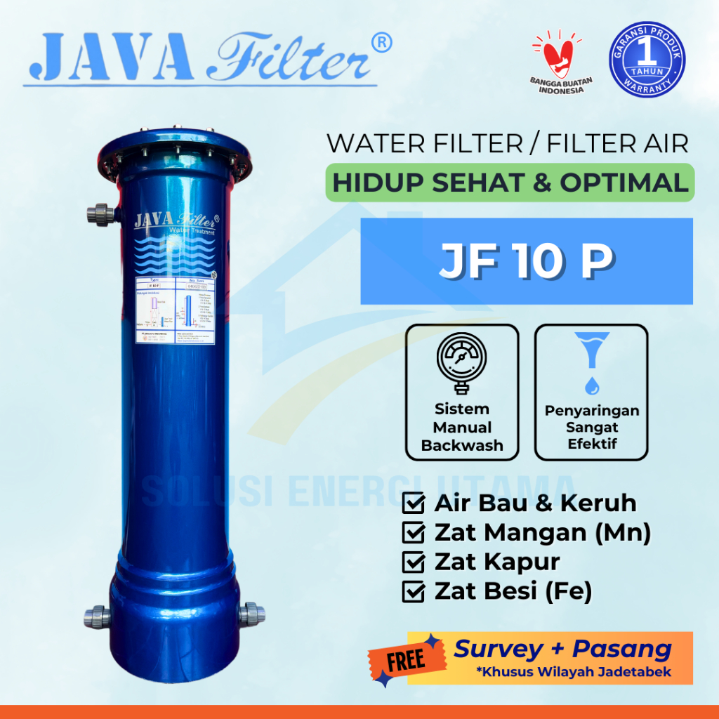 Java Filter JF 10 P - Tabung Water Filter Air Manual