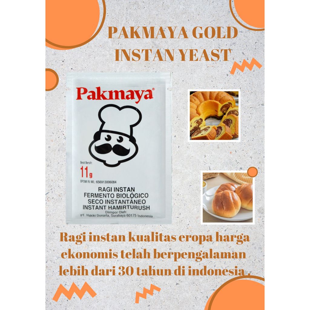 

PAKMAYA ragi instant yeast 11 gr