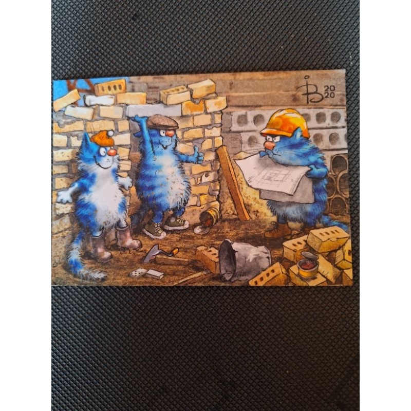 

kartu pos kucing bluecat/bluecat postcard