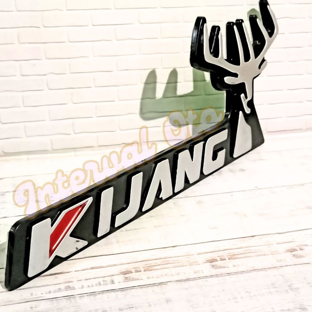 Emblem Kijang Tanduk Mobil Kijang Gran Super Rover Logo Hitam 1pcs