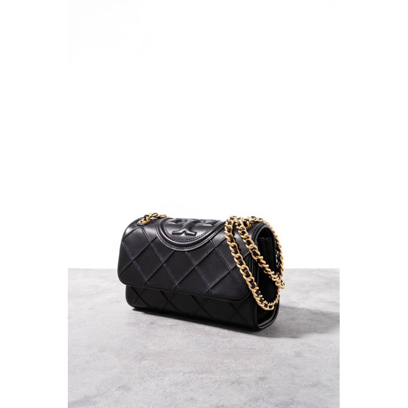 TORY BURCH FLEMING SOFT SMALL CONVERTIBLE SHOULDER BAG BLACK