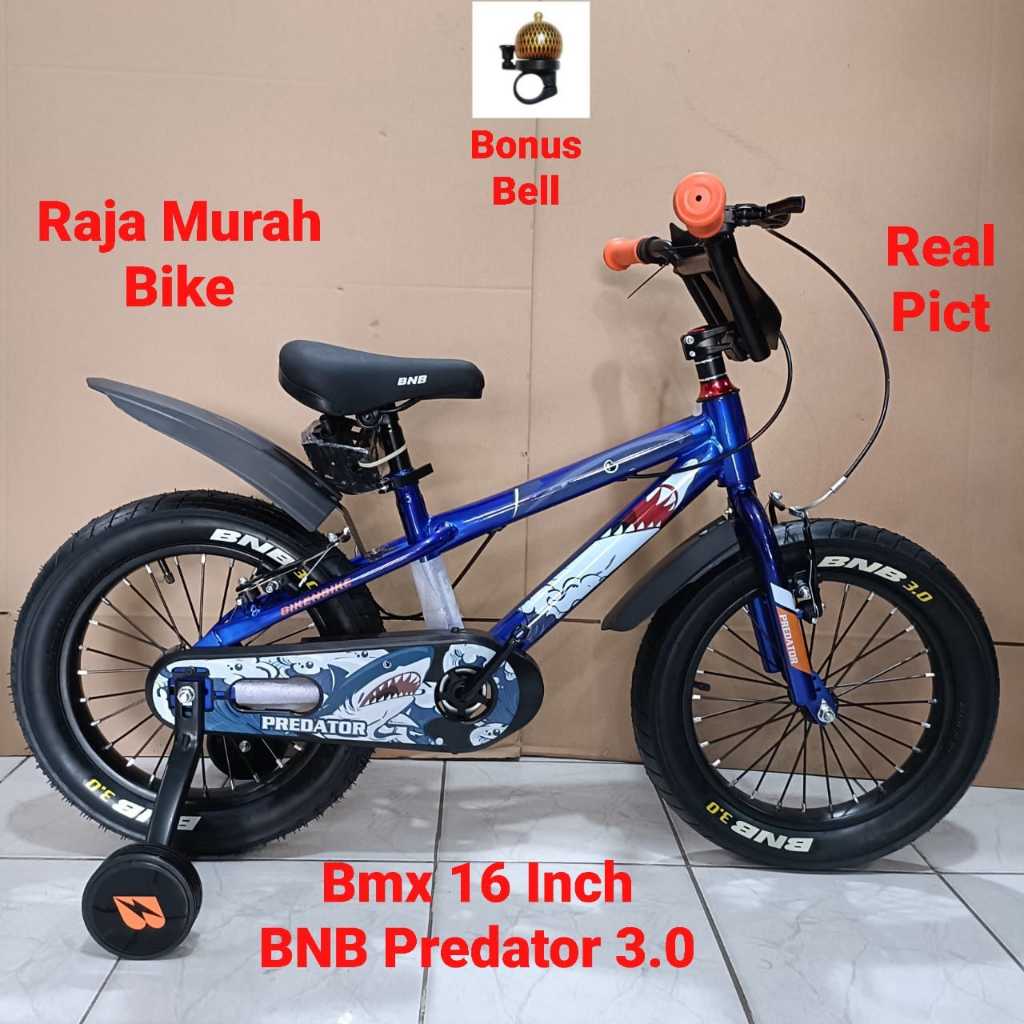 Sepeda Anak Laki Laki Bmx 16 Inch Bnb Predator Ban 3.0 Sepeda Anak Bnb Predator 16 Inch Ban Jumbo 3.