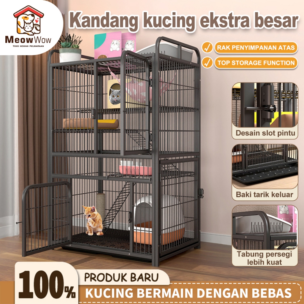 Meow Wow Kandang Anjing Kucing Hollow Export Quality//Kandang besi kucing