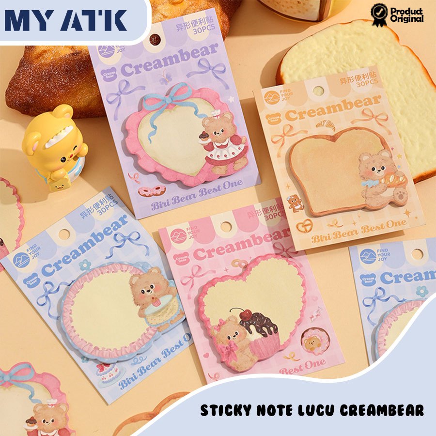 

Sticky Note Cute Butter Bear/ Catatan Memo Tempel Catatan Lucu