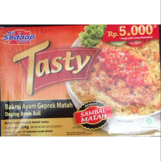 

Sedaap Tasty Mie Instan Ayam Geprek 124 gr