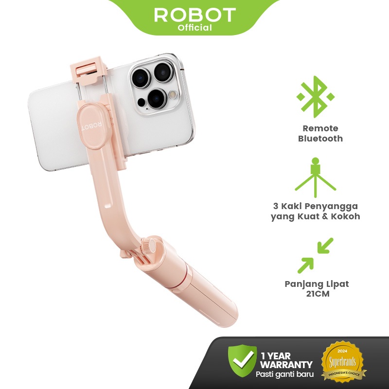 ROBOT Tripod Portable Selfie Berdiri Tripod Standing Bluetooth Remote Kokoh Kuat Tripod 120CM Camera