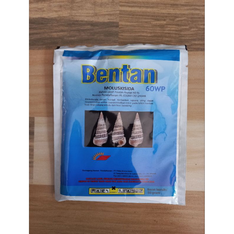 Moluskisida Bentan 60 wp kemasan 50 gram