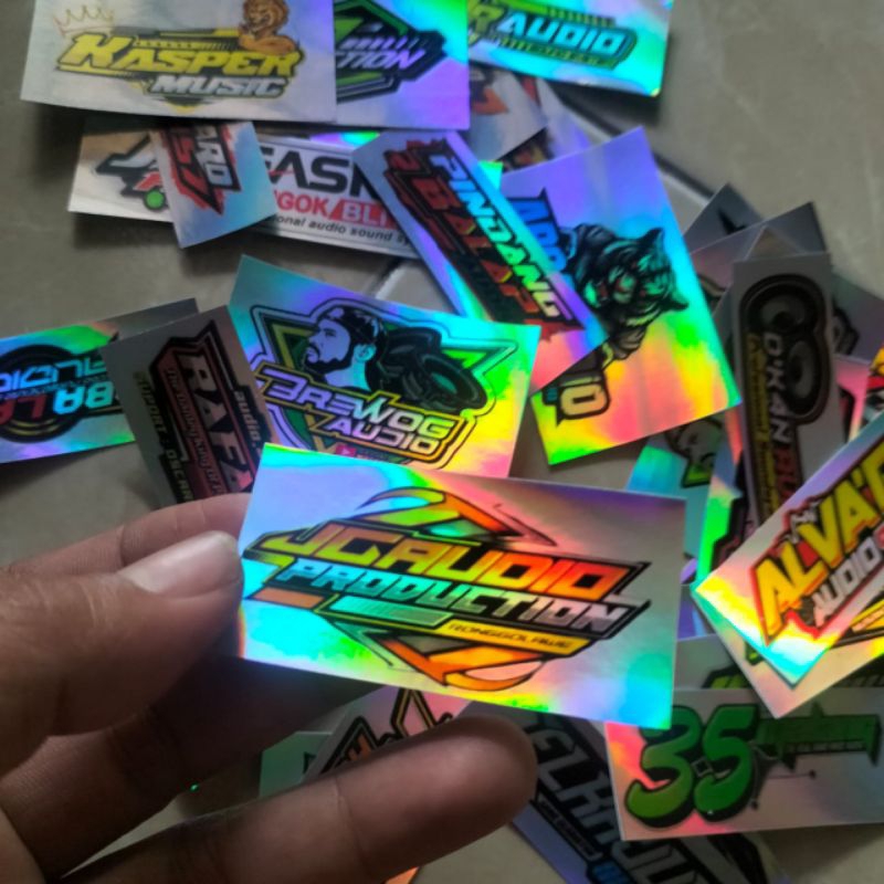 

32 PCS STIKER HOLOGRAM JG AUDIO DAN SOUND LAINYA