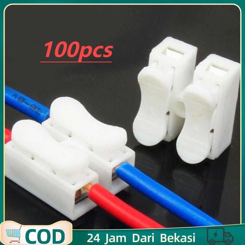 100pcs Kabel Terminal Quick Connector Nomor Model CH2 Sambungan Kabel Penyambung Kabel Listrik Termi
