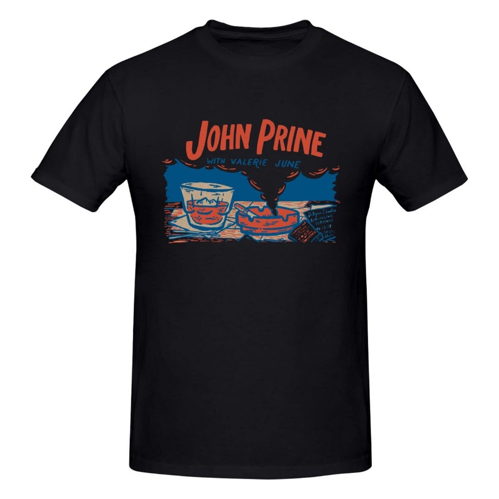 Kaos Oblong Lengan Pendek Pria John Prine Kaos Oblong Grafis Cetak Luar Ruangan Kaos Oblong Katun Hi
