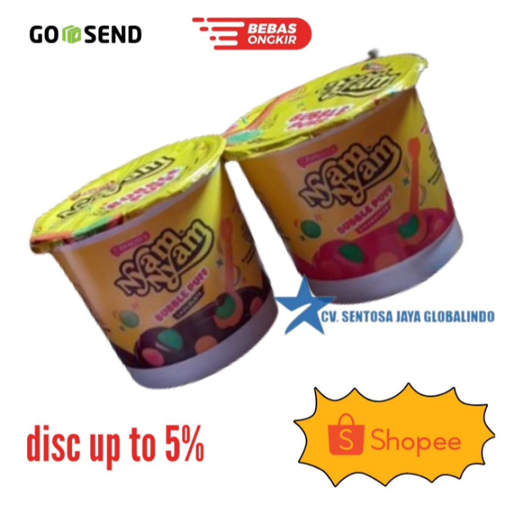 

Nyam Nyam Bubble PUFF 1 Pak isi 12pcs - nyam nyam nyam nyam