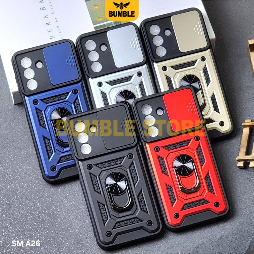 Samsung A26 Samsung A36 Samsung A56 Case Ring Armor Robot Slide Transformer Slide Kamera Protection 