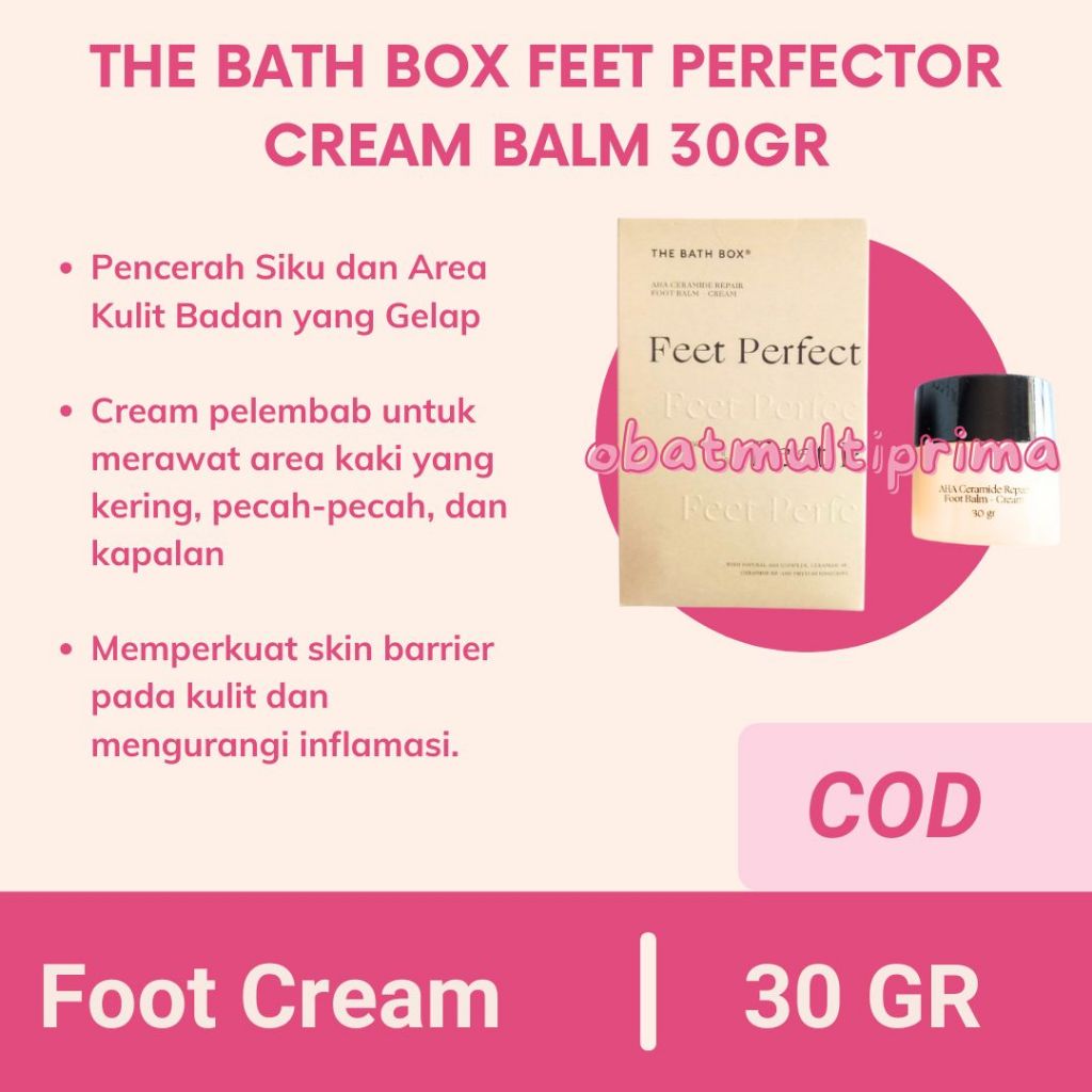 The Bath Box Feet Perfector Cream Balm / Krim Tumit Pecah-Pecah, Kaki Kapalan, Kaki Kering / Pencera