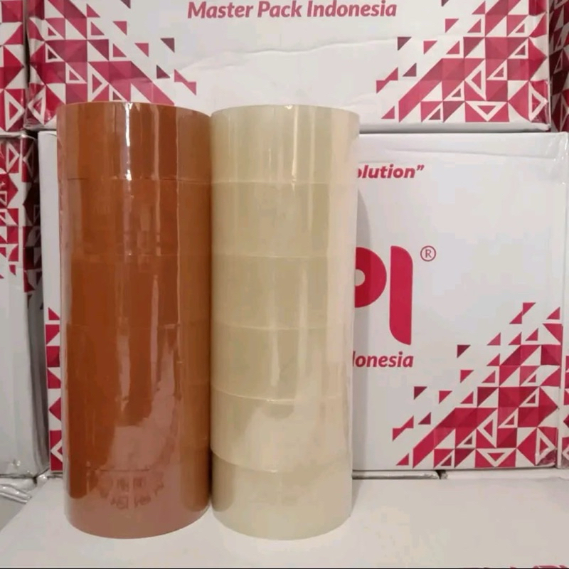 

Lakban Bening - Lakban coklat 45mm x Panjang 100Yard ( 1 Slop isi 6pcs )