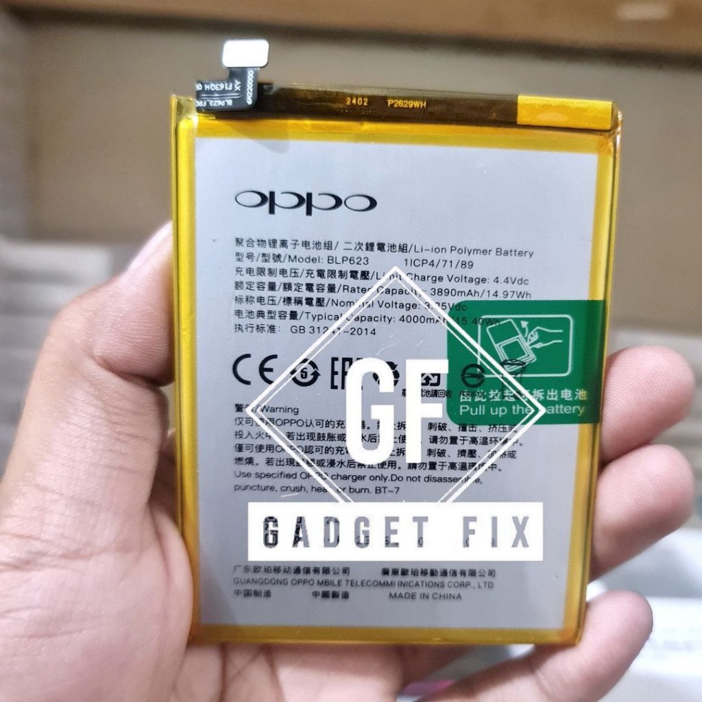 Baterai Batre Oppo BLP623 Original HP Oppo F3 Plus CPH1613 Battery Batrei Tanam F3+