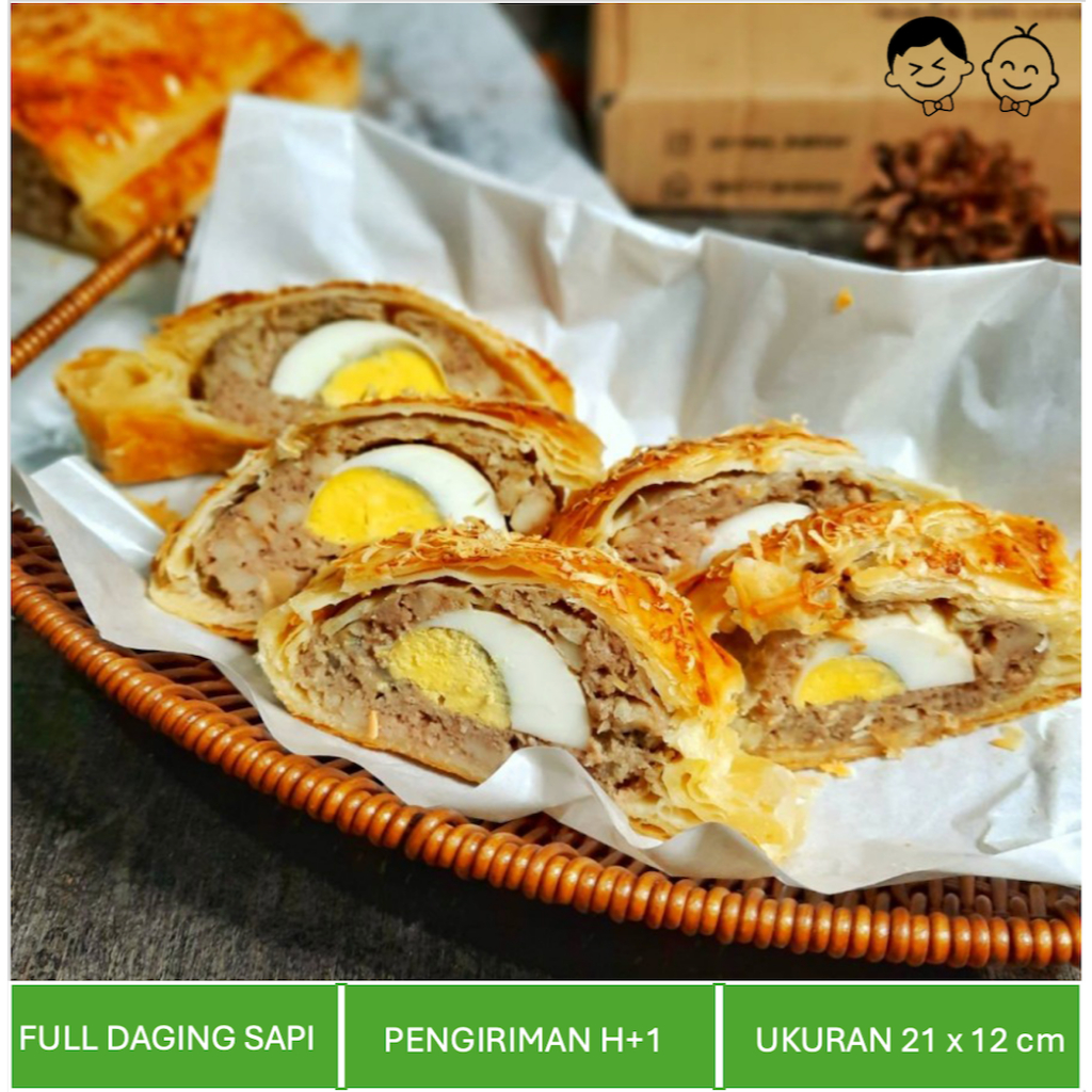 

Picnic Roll / Beef Pastry / Puff Pastry / Sausage Brood / Picnicroll / Roti Daging Sapi / PO 1 Hari