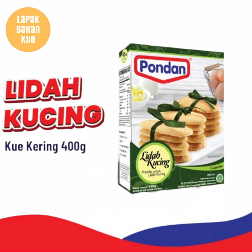 

Pondan Tepung Kue Lidah Kucing 400g