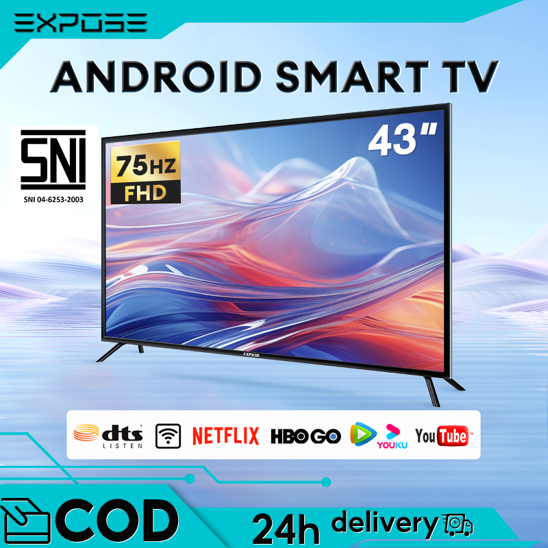 Smart TV 43 inch TV Smart 4K UHD Android 12 TV (32"/43") LED Wifi TV 32 Inch Android TV Murah