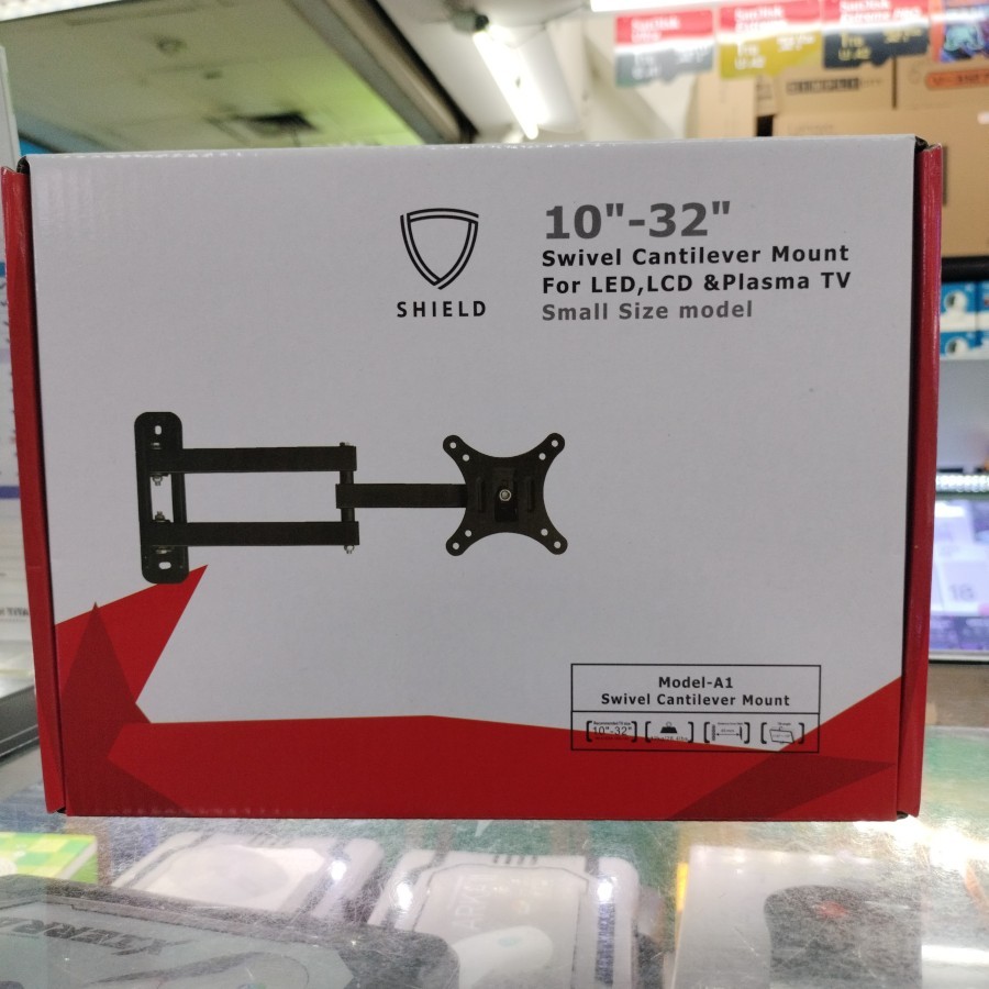 Wall Bracket TV SHIELD A1  Bracket Dinding TV / Bracket Dinding Monitor Shield A1 10 inch-32 inch 10