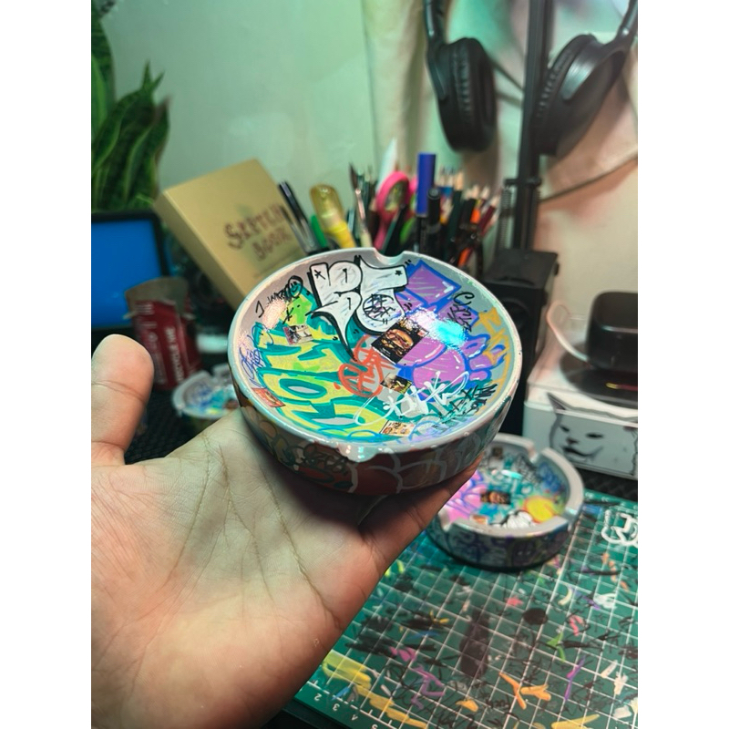 Asbak Skatepark Graffiti | Ashtray | Asbak | Clay | Clay art | Clay custom | Asbak Skena | Asbak Y2K