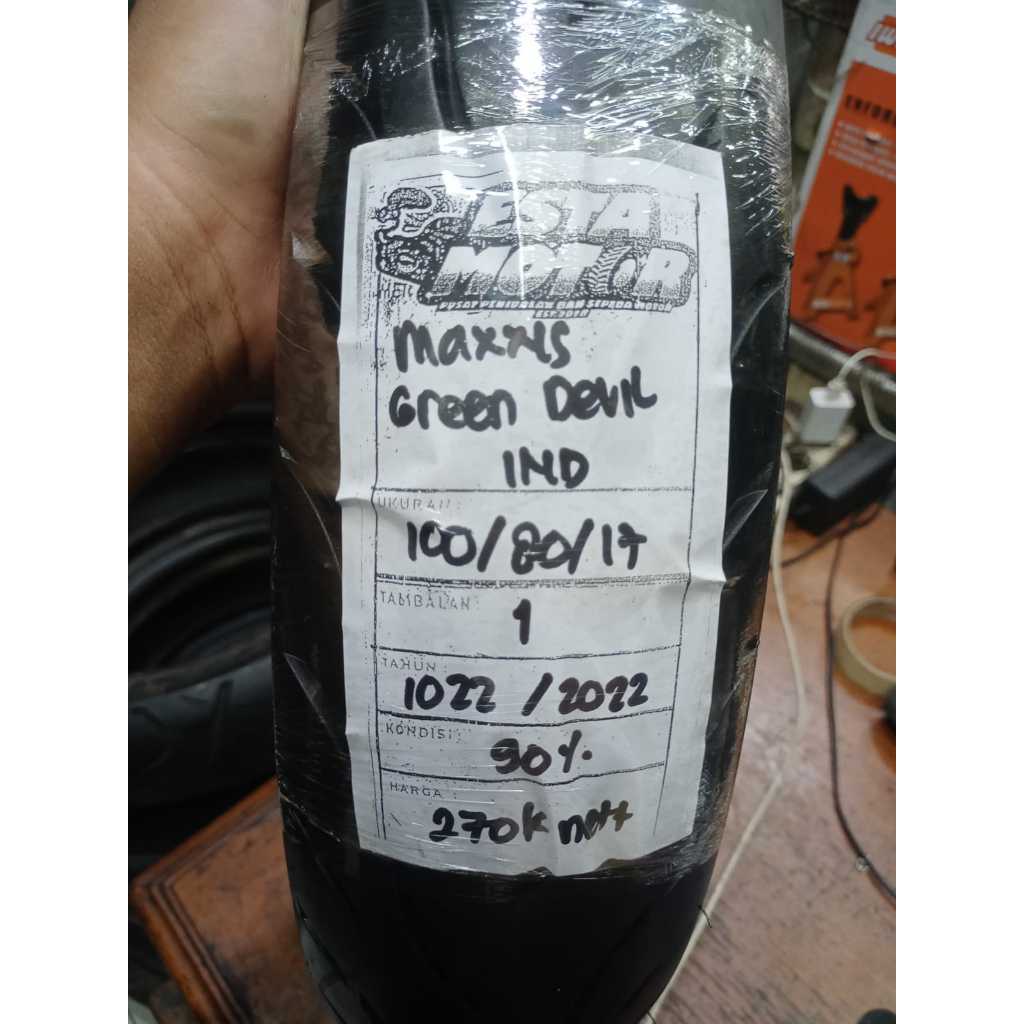 BAN COPOTAN MAXXIS GREEN DEVIL RING 17 UKURAN 100 80 17 KODE1022