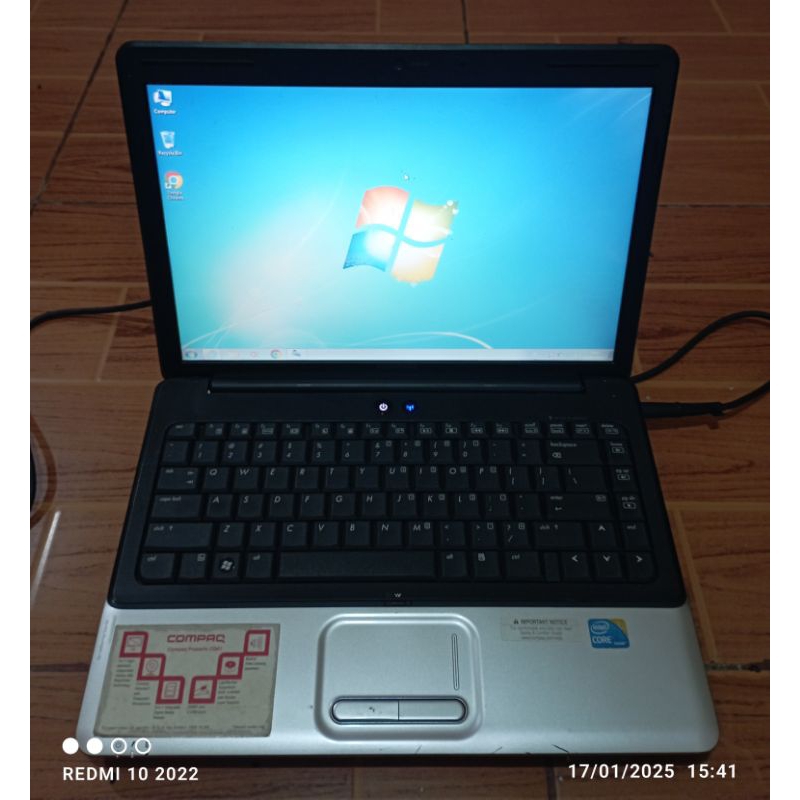 Laptop Compaq CQ41 Intel core i3 DDR3 Minus keyboard rusak & tidak ada Charger