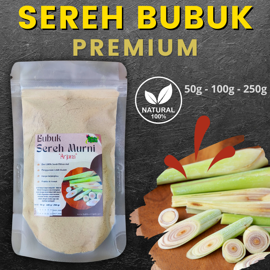 

Bubuk Sereh Murni - Serai Bubuk 50g 100g 250g
