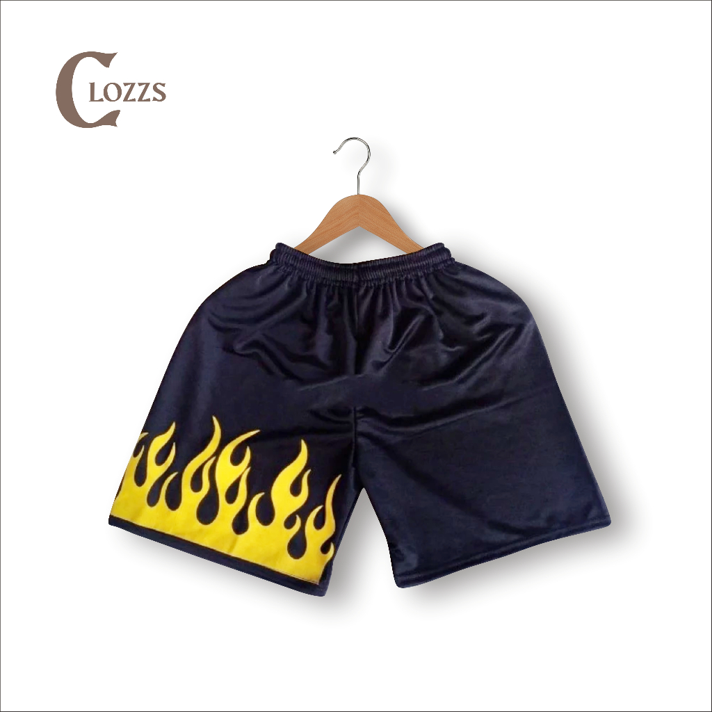 Celana Pendek Boxer/Kolor Motif Api