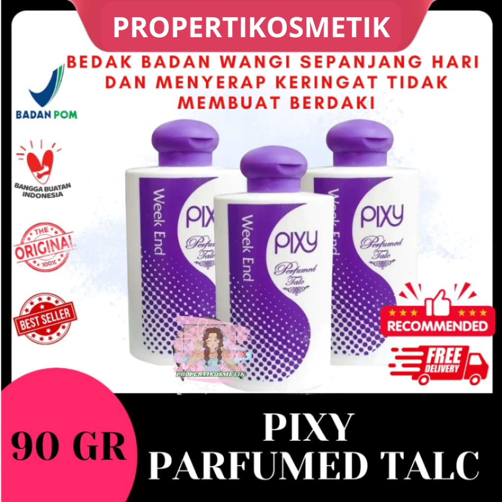 Pixy Parfumed Talc Menghilangkan Bau Badan & Bau Ketiak Permanen Menyerap Kelembapan Keringat Ketiak