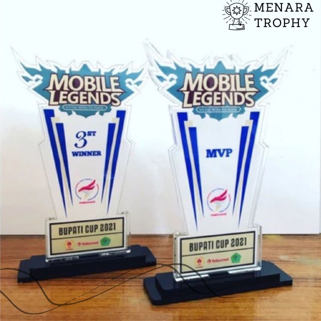 Piala Mobile Legend Piala E Sport Plakat ML Plakat Mobile Legend Akrilik
