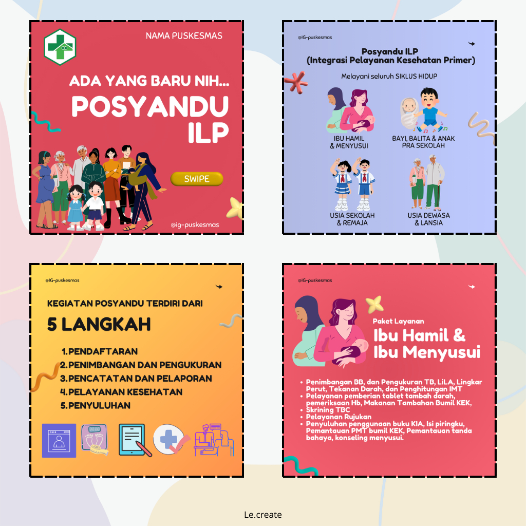 Templete Desain - Postingan IG - Tema Posyandu ILP