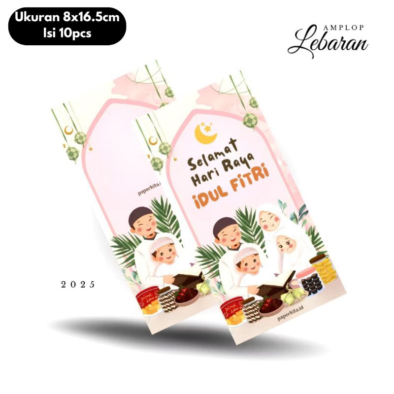 

Amplop Lebaran Premium 2025 Tanpa Dilipat Ukuran Besar 8x16.5cm Isi 10pcs Kertas Tebal 100gsm - Motif Eksklusif Lebaran 2025