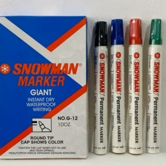 

Spidol Snowman Permanen G-12 Hitam Merah Biru