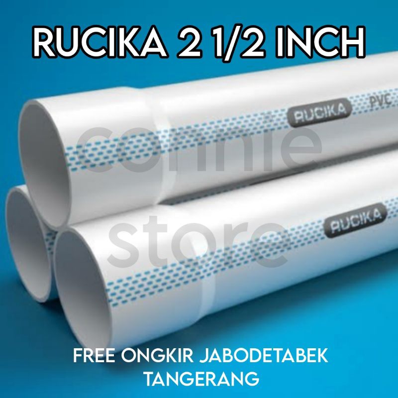 pipa air rucika 2 1/2inch AW - rucika standard PVC pipa pabrik 2 1/2" pipa air ledeng