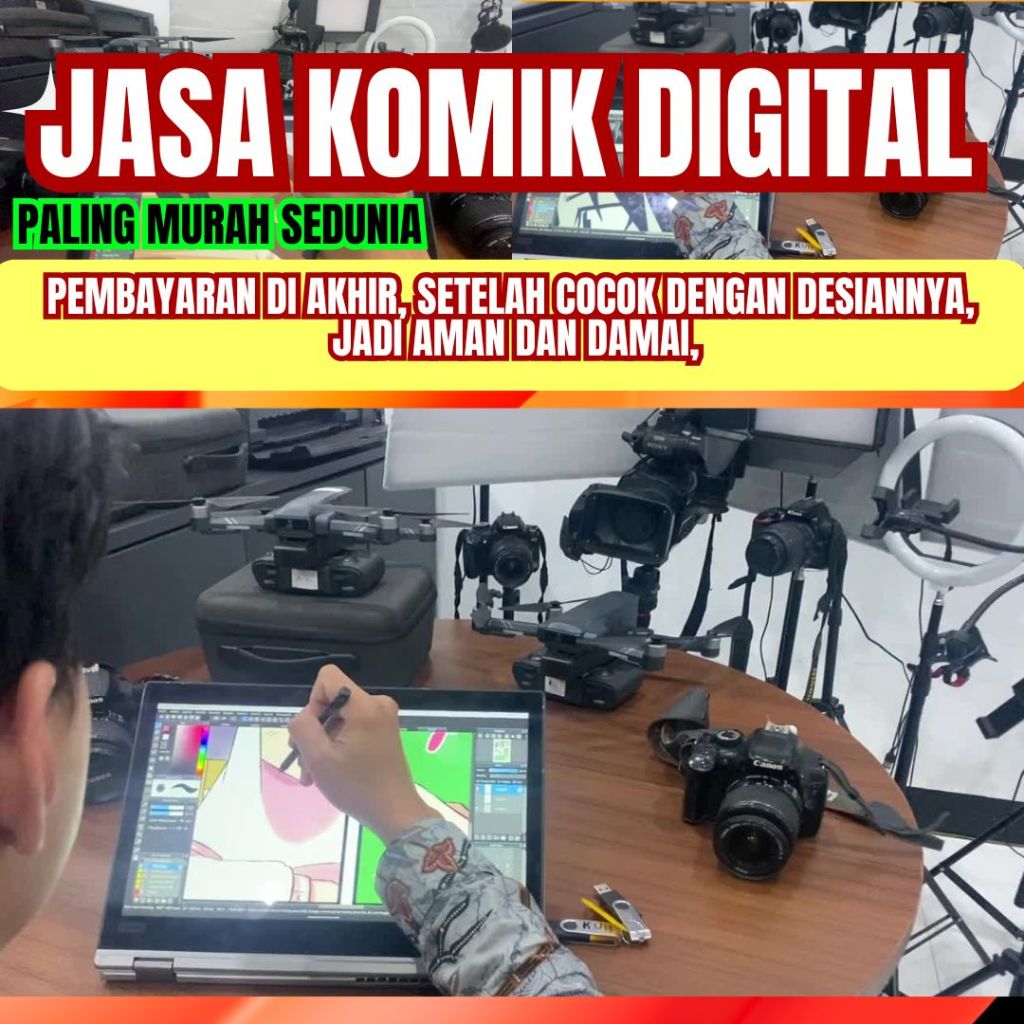 JASA PEMBUATAN KOMIK WEBTOON, JASA PEMBUATAN KOMIK/ILUSTRASI/CERGAM/GIF/KARAKTER/KARIKATUR, JASA PEM