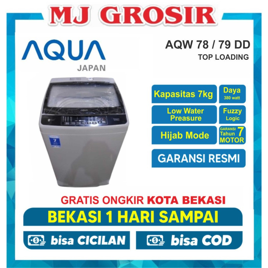 MESIN CUCI AQUA JAPAN AQW 78 DD / 79 DD / AQW 87 DD /  AWS 780 /  PAW 75518 / FWT 7600  7KG 1 TABUNG