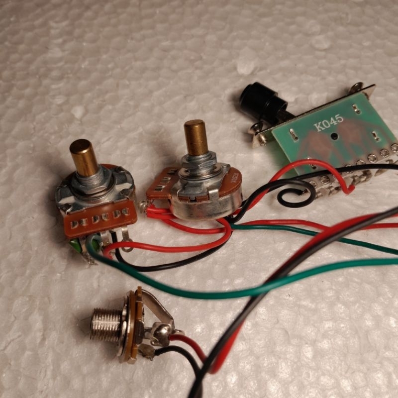 Wiring set Telecaster /  Potensio Besar putaran Warna Gold