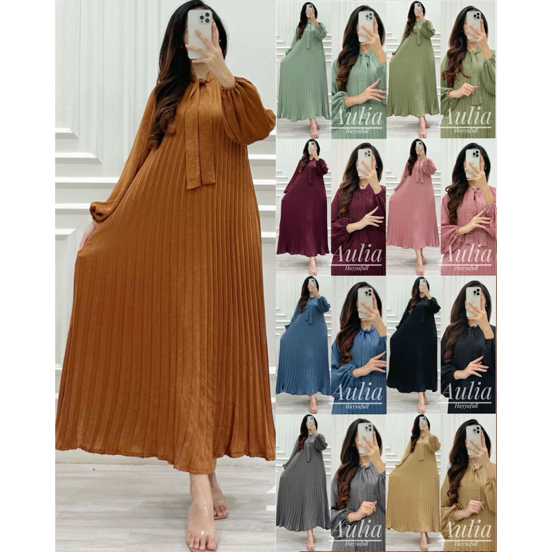 Hayyafull Dress AULIA Midi Dress Bahan Santorini