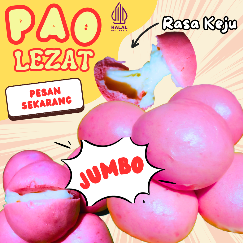 

Pao Lezat Jumbo dan Tekstur Lembut Rasa Keju – Selalu Baru, Creamy, dan Halal