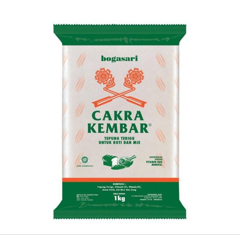 

Tepung terigu Cakra kembar1kg