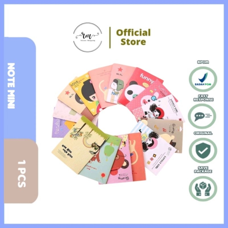 

RM SHOP • buku tulis mini motif kartun/notebook karakter